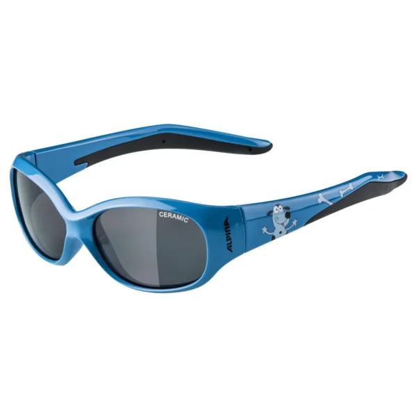 Alpina Flexxy Kid Black Lens Sunglasses in Blue