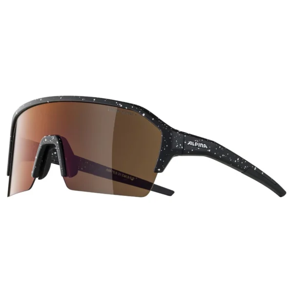 Alpina RAM Half-Rim Q-Lite Cycling Sunglasses in Black/White