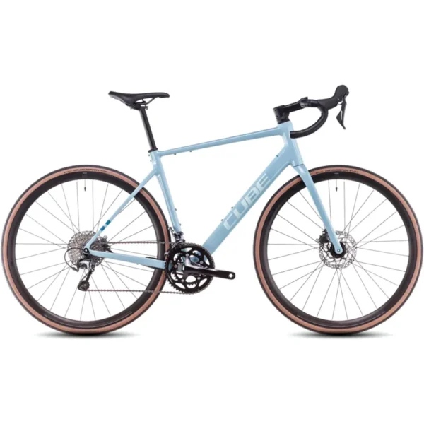 Cube Attain Race Road Race Bike in Teal Grey/Ice