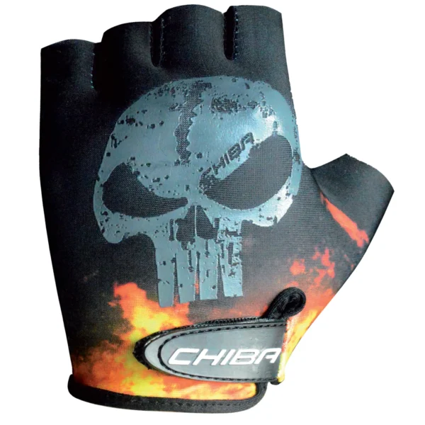 Chiba Boys Mitt In Skull Design In BLACK