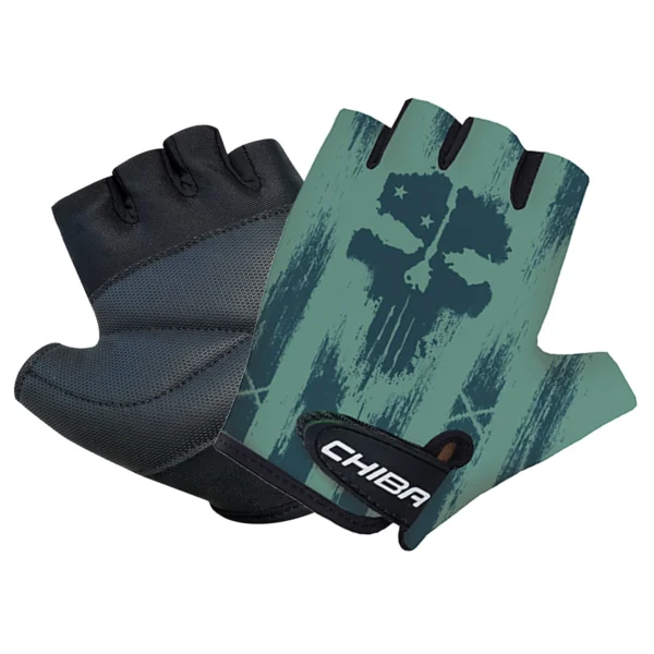 Chiba Gloves Kids Line Cool Mitt in Skull Green