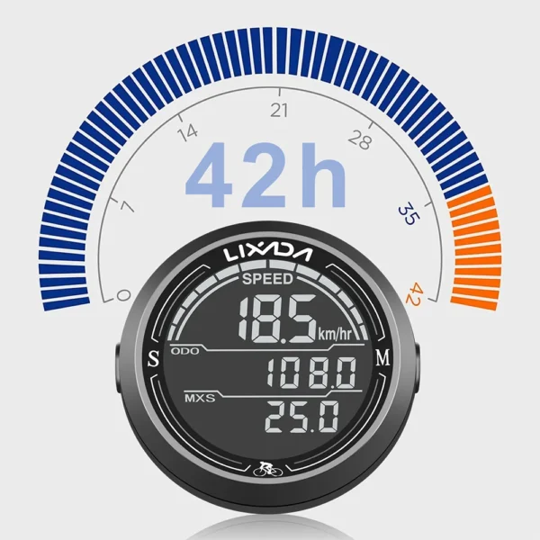 Wired Bike Speedometer, IP67 Waterproof, Round Shaped 4