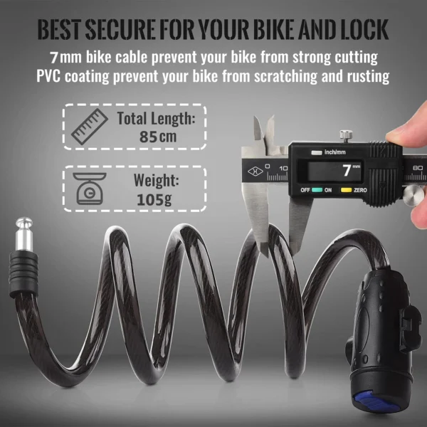 Anti-Theft Bike Lock with 2 Keys 4