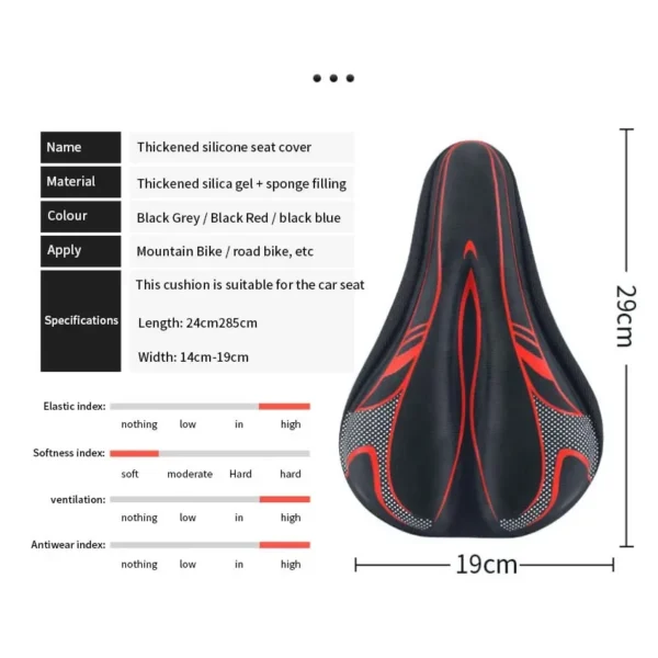 3D Mtb Saddle, GEL Seat Cover 6