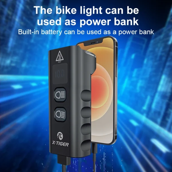 Front Light 6400mA Rechargeable Bicycle Light 3