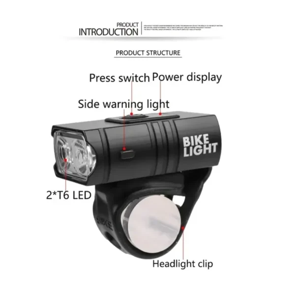1200LM, T6 LED Bicycle Headlight, 6 Modes 4