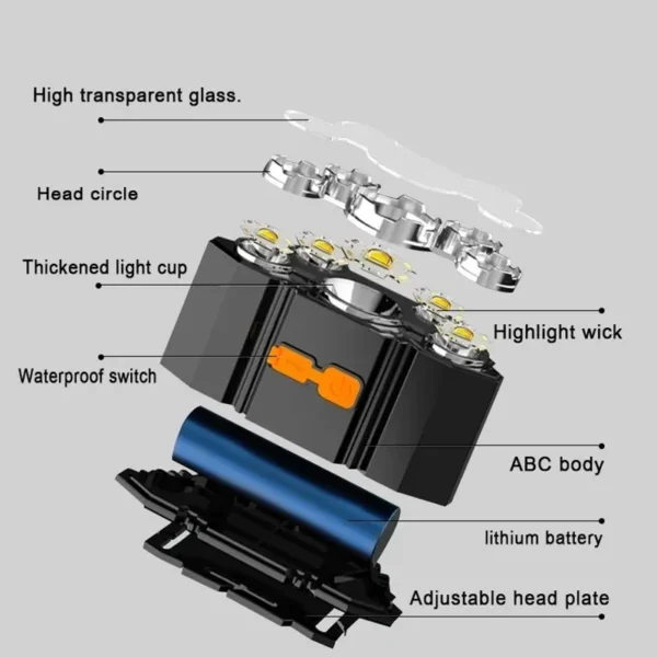 5 LED Flashlight, Rechargeable 4