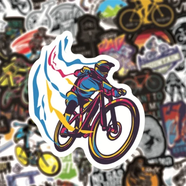50 Pcs Mountain Bike Stickers, Waterproof 2