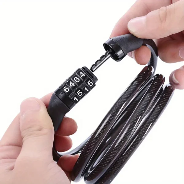 Anti-Theft Bicycle Combination Lock - Strong Steel Cable, Drill-Resistant 2