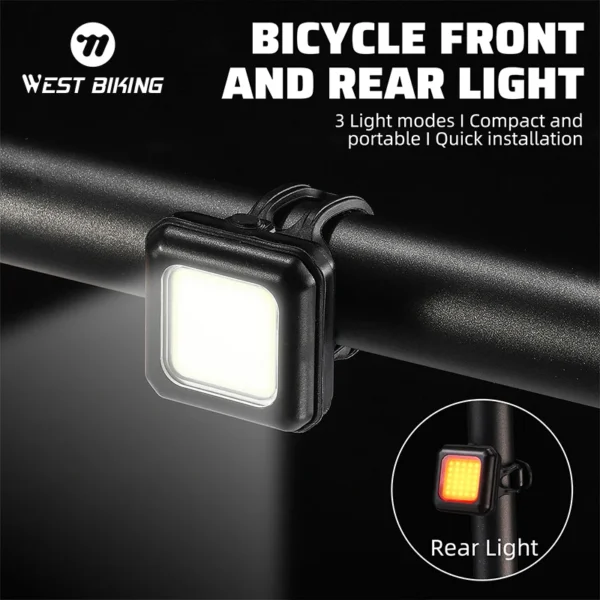 Bike Light Front Rear, Type-C Charge 1