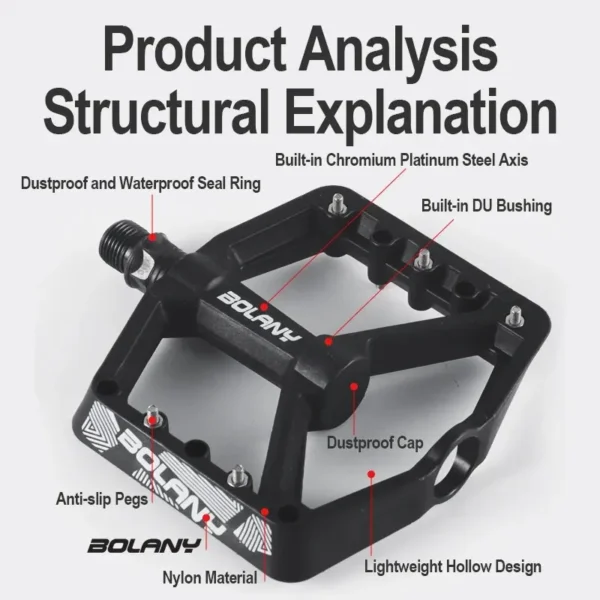 Bike Anti-slip Nylon Pedals 3