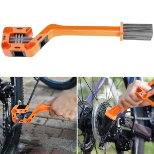 Bicycle Chain Clean Brush Double Head Bike Chain Washer Cleaner Multifunction Portable Chain Cleaning Brush for Motorcycle Bike 1
