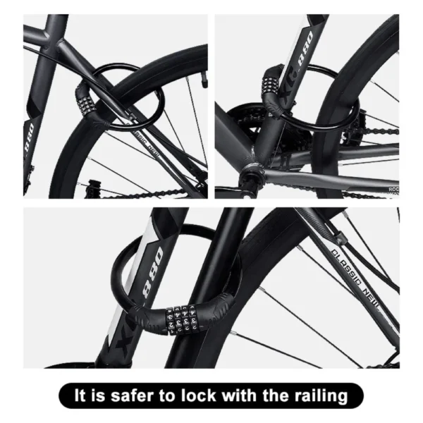 Bike Lock, 4-digit Code Bike 6