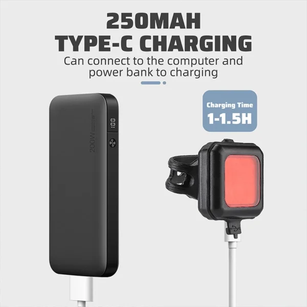 Bike Light Front Rear, Type-C Charge 6