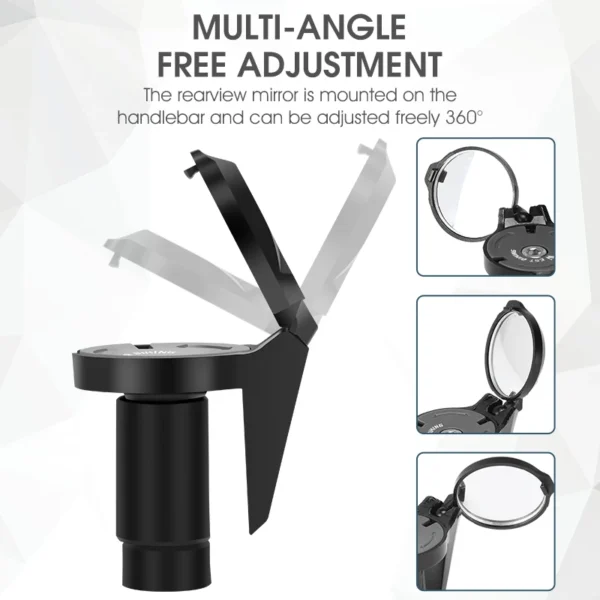 Bicycle Rearview Mirror, Universal Adjustable 3