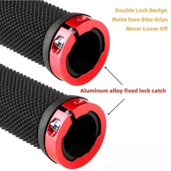 Bicycle Rubber Grips ,Alloy Lock, Non-Slip Rubber 6