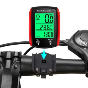 Wired Cycling Computer, Speedometer, Bike Speed Odometer, With Backlight 1