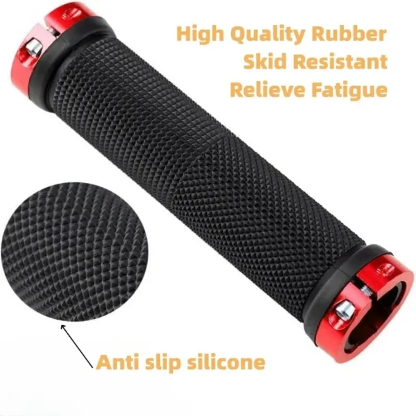 Bicycle Rubber Grips ,Alloy Lock, Non-Slip Rubber 5