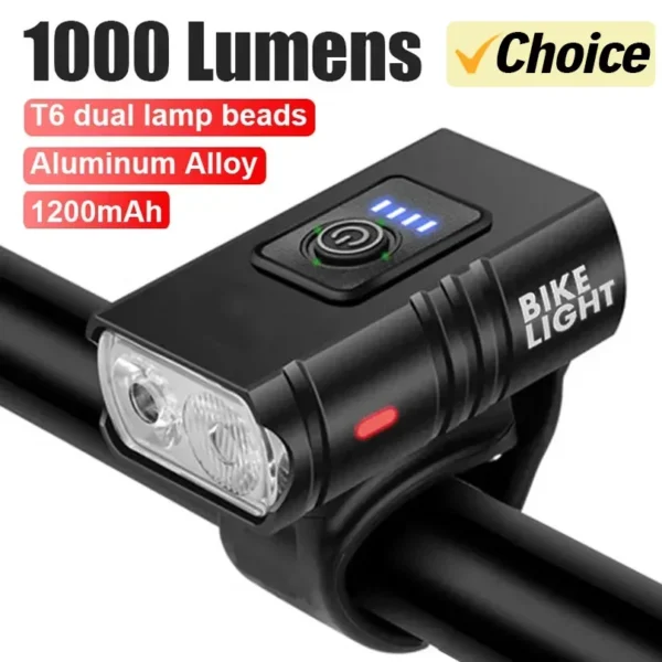 MTB Bike Front Lights, USB, LED, Rechargeable, Waterproof 1