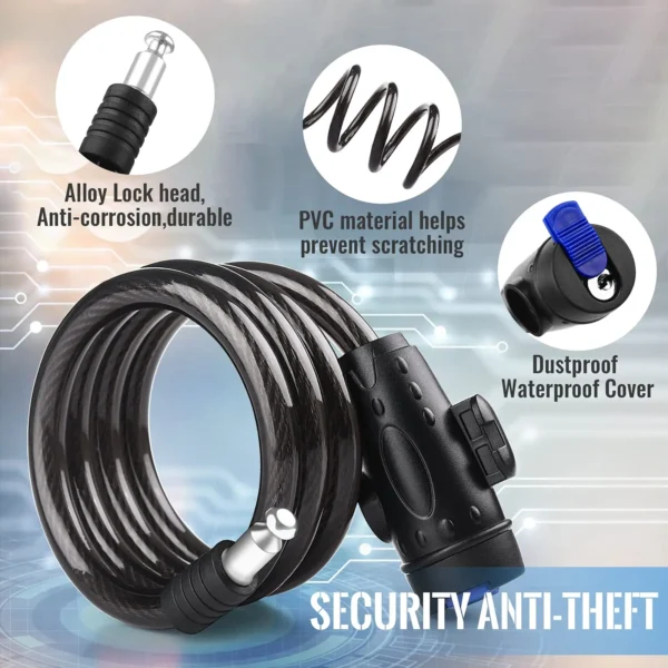 Anti-Theft Bike Lock with 2 Keys 2