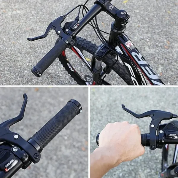 Bicycle Rubber Grips ,Alloy Lock, Non-Slip Rubber 2