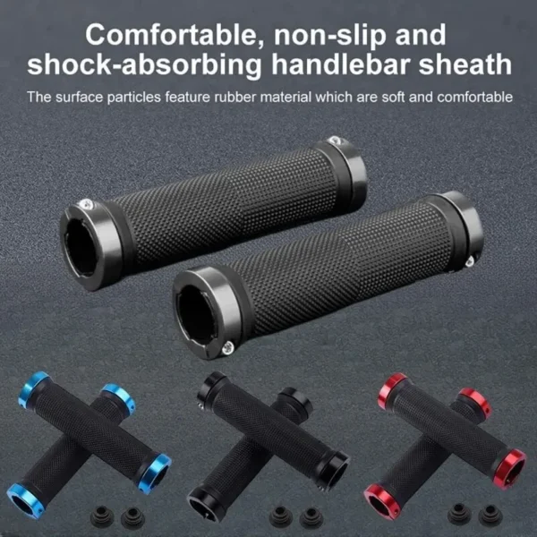 Bicycle Rubber Grips ,Alloy Lock, Non-Slip Rubber 1