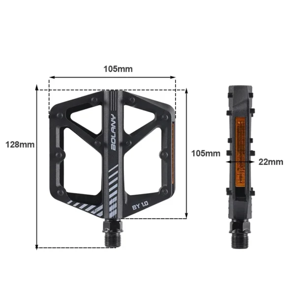 Nylon Pedals, Double DU Bearing, Anti-slip, Mountain Bike 2