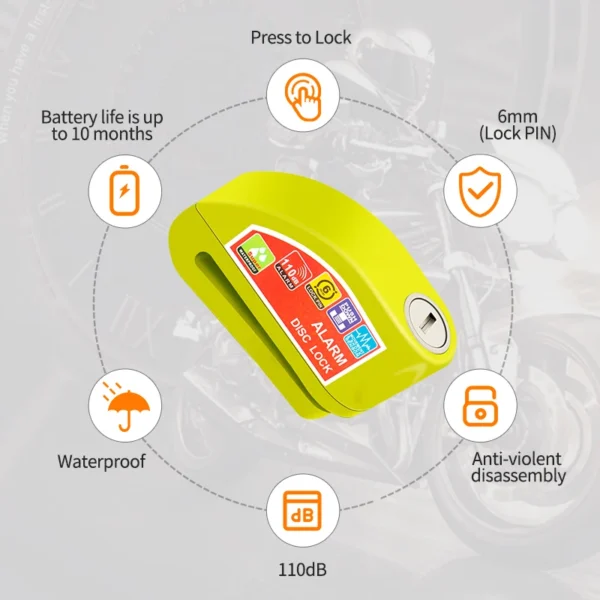 Bicycle Alarm Safety Protection Padlock 2