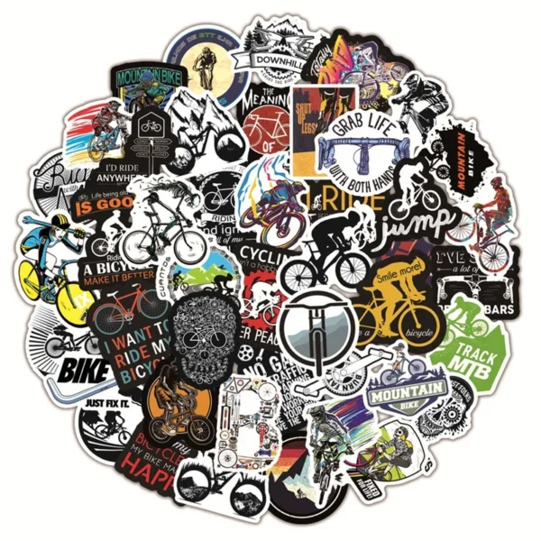 50 Pcs Mountain Bike Stickers, Waterproof 4
