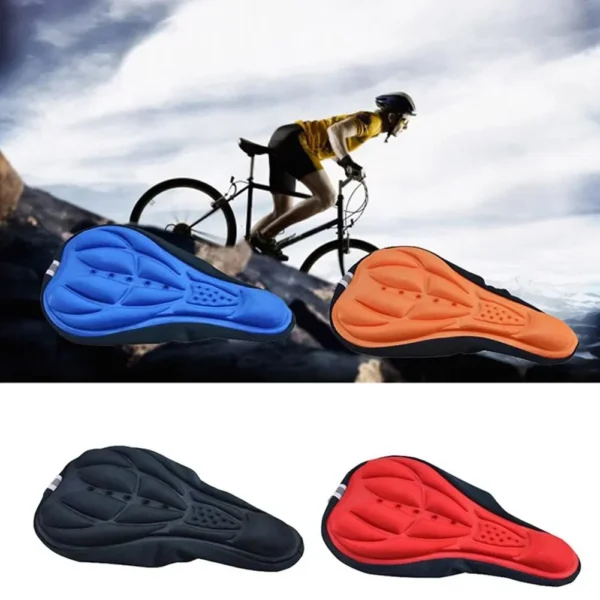 Bike Seat Cover, Silicone, 3D Gel Saddle Pad 2