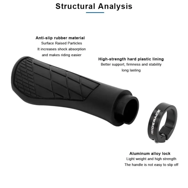 Bicycle Grips, Soft Rubber For MTB Mountain Bike 4