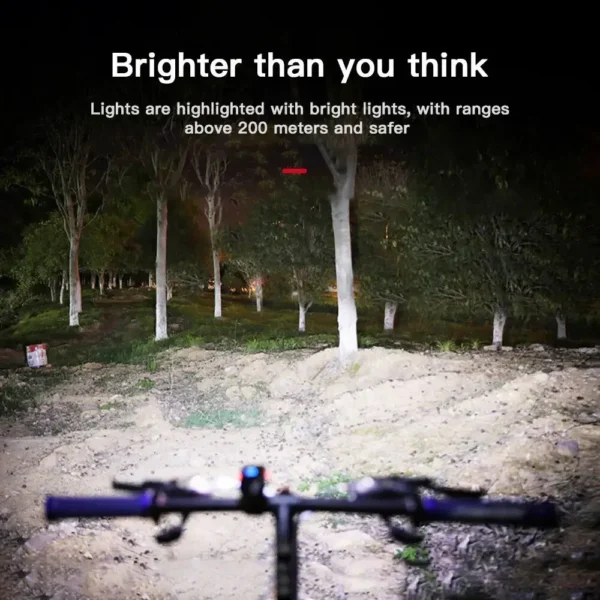 Heinast Smart Bicycle Light Rainproof USB LED 3000mAh MTB Front Light Headlight Cycling Flashlight Bike Light Accessories 3